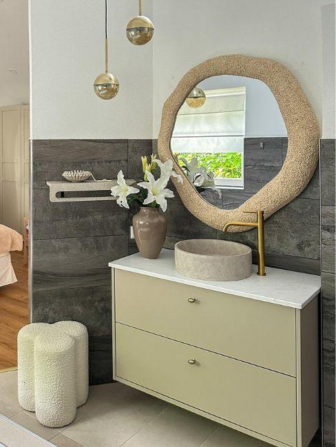 bagno con specchio di design