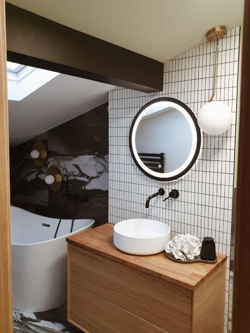Bagno bianco e nero