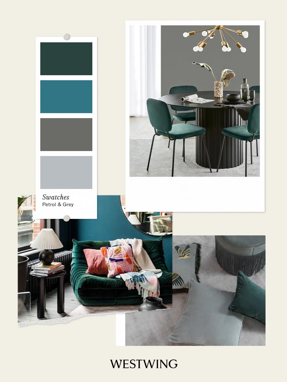 palette verde petrolio