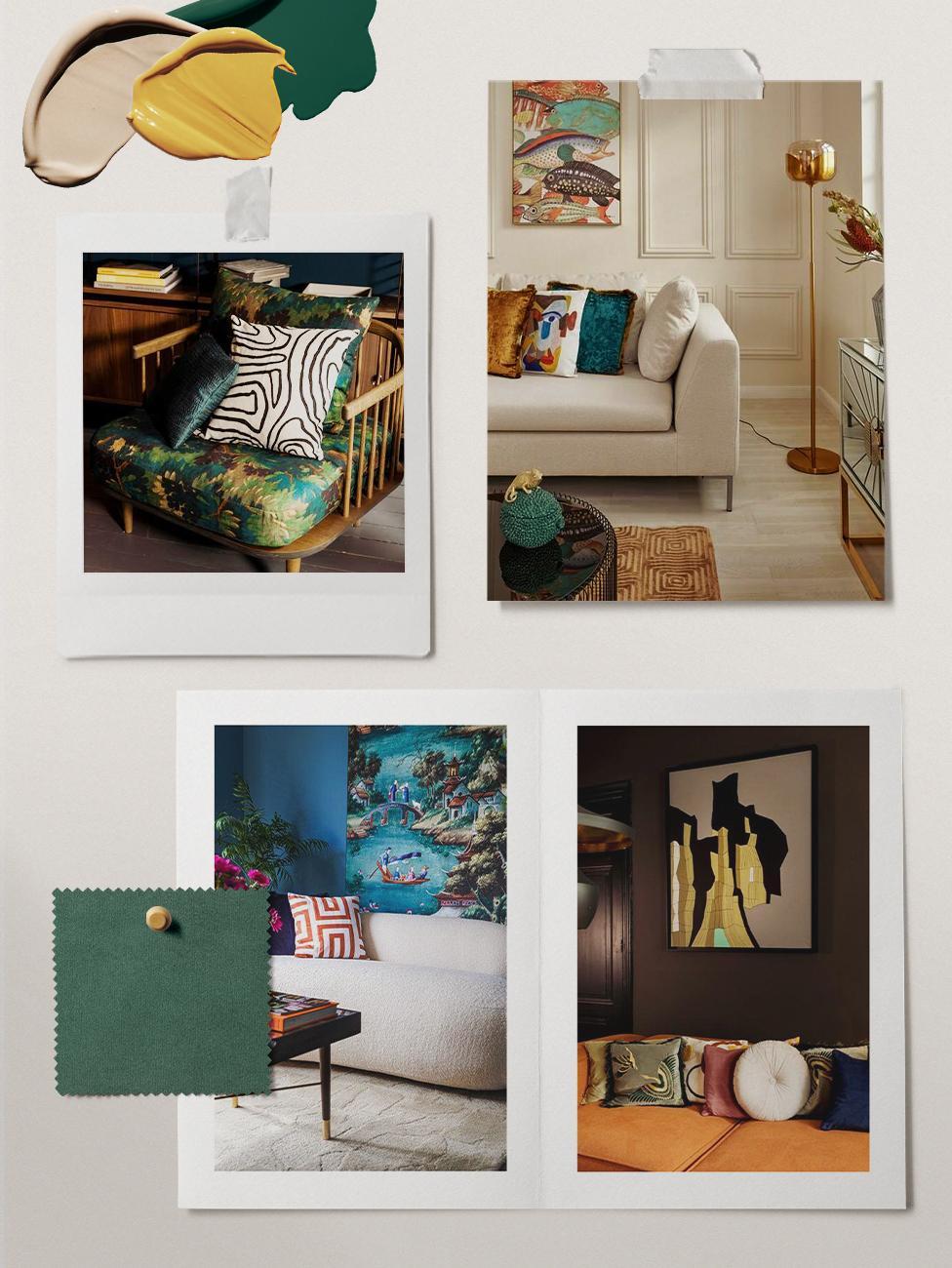 moodboard palette wild art deco tendenze arredamento 2023