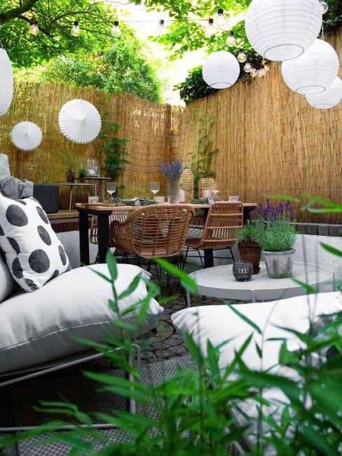 privacy giardino confinante con bambù