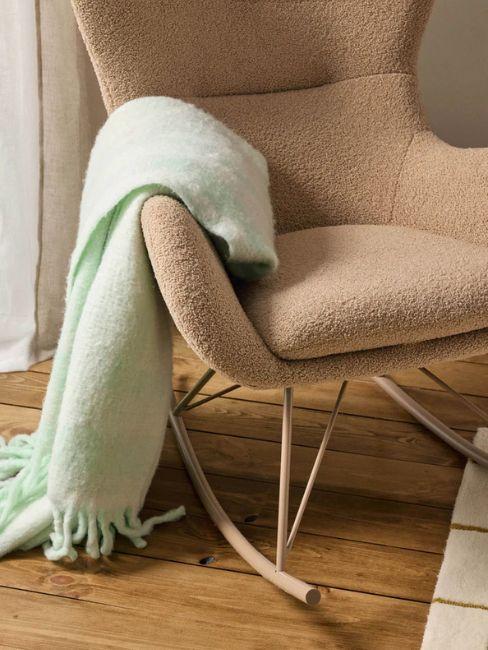 poltrona a dondolo in teddy