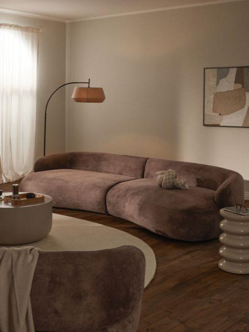 divano curvo grande marrone alba westwing