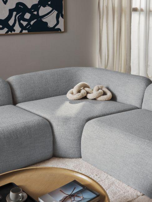 divano ad agolo curvo azzurro wolke