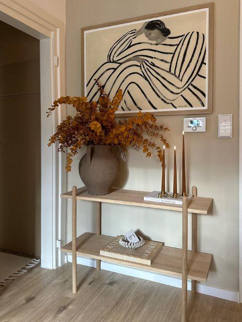 quadro moderno in soggiorno