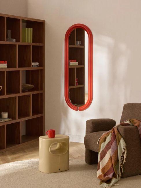 specchio colorato ovale