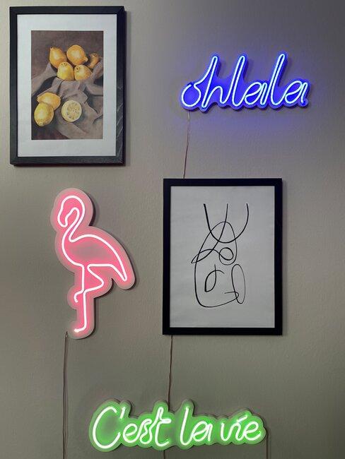 neon flamingo