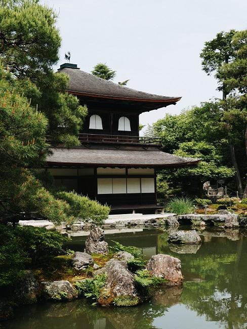 Japanse tuin Header Japanse tuin met traditioneel Japans huis