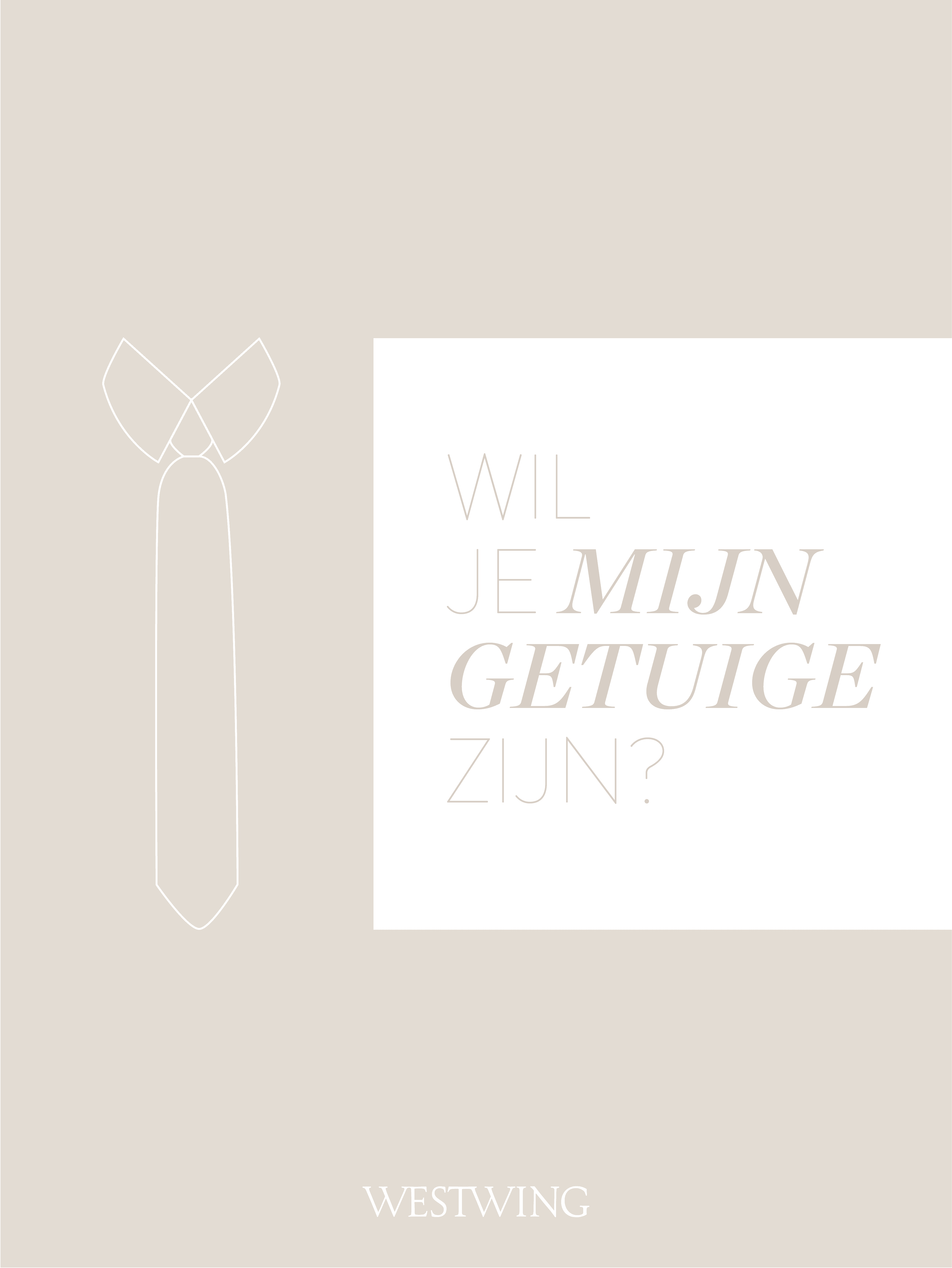 westwing kaart: wil je mijn getuige zijn?