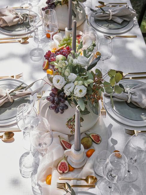 decoratie tafel voor koperen bruiloft
