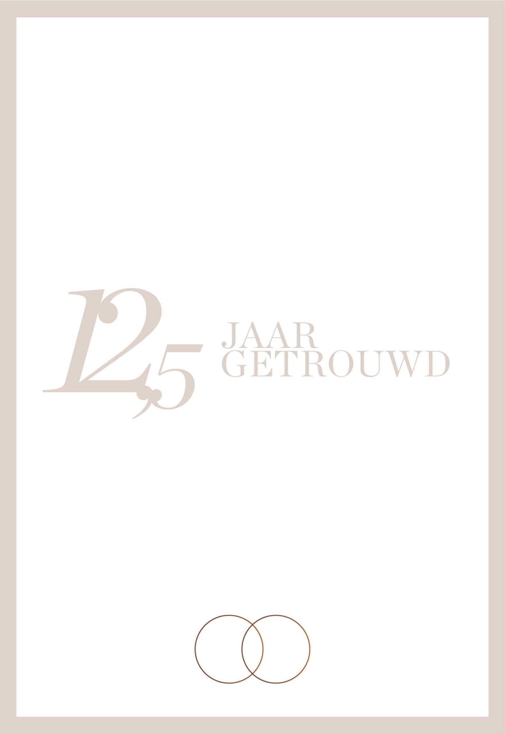 12.5 jaar getrouwd kaart met 2 ringen
