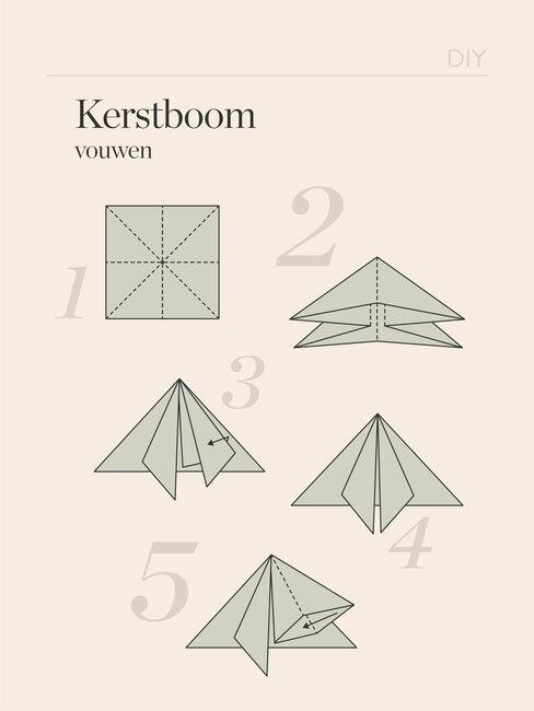 kerstboom vouwen
