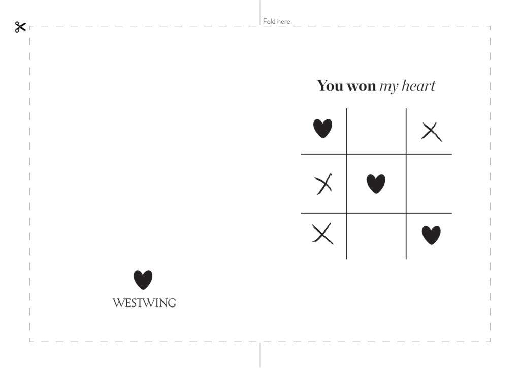 Valentijnskaart om uit te printen