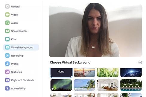 Zoom achtergrond instellen screenshot