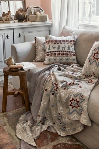 dekens met kerstmotief