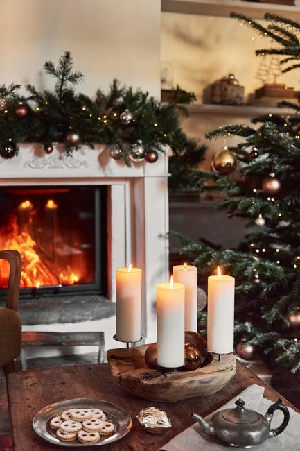 openhaard decoreren kerst