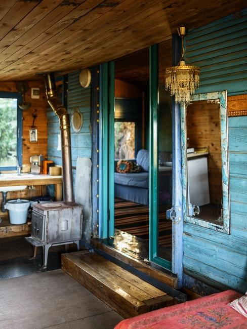 veranda in blauwe kleuren