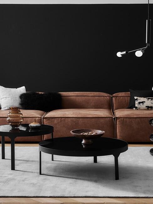 modulaire hoekbank lennon met zwarte achtergrond