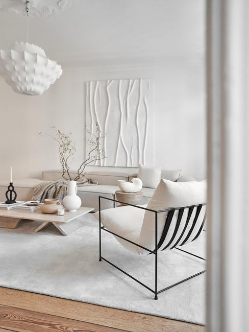 wit interieur met zwarte details