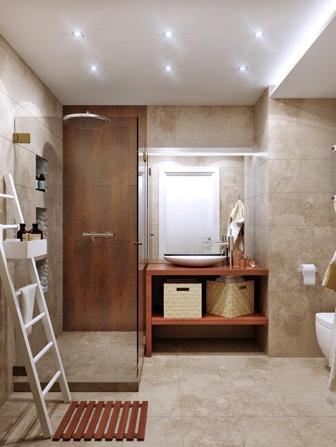 travertin badkamer vloer