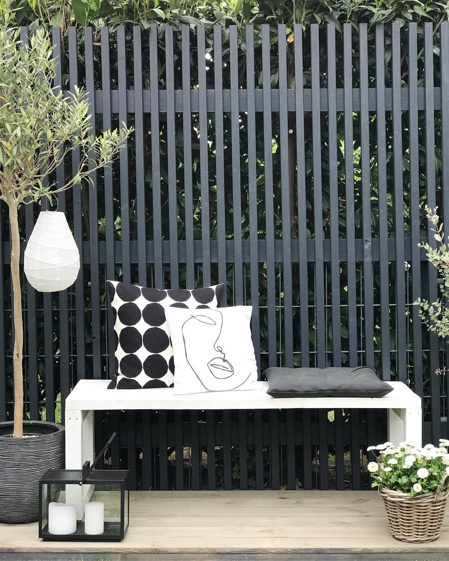 moderne schutting tuin