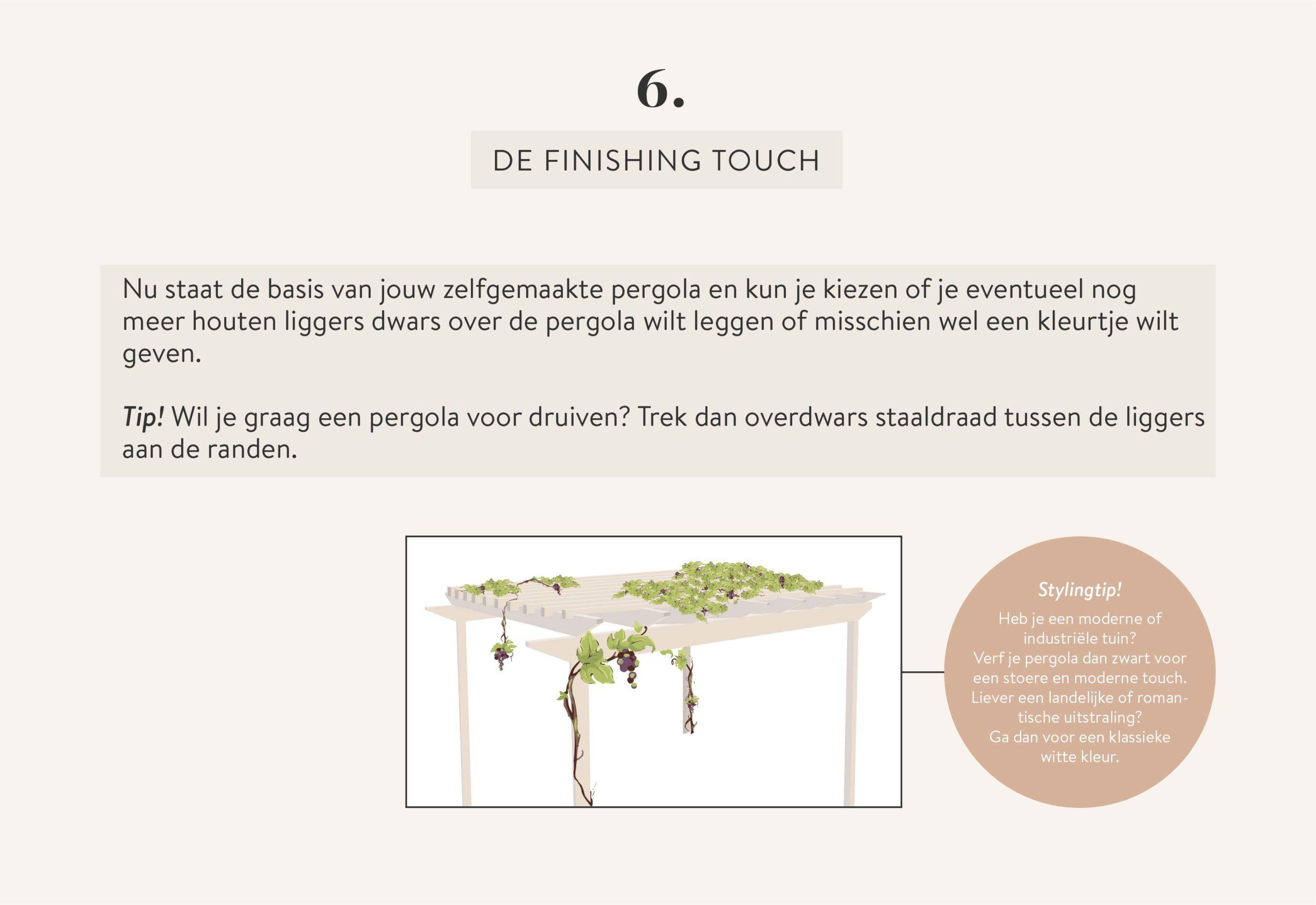 laatste stap voor het maken van een pergola