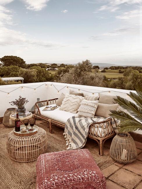 balkon met bank