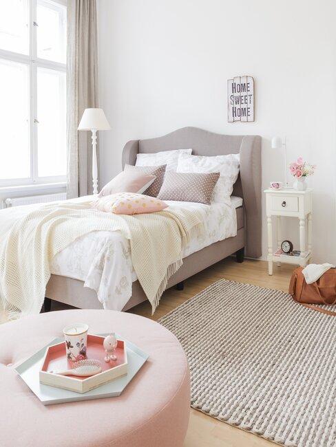 slaapkamer in romantische stijl