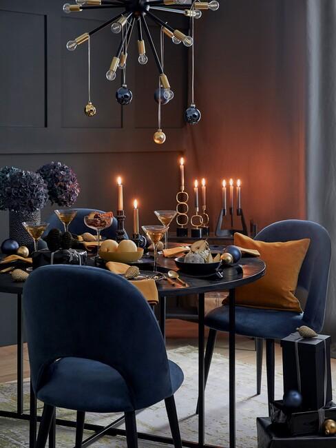 woonkamer in kerstsferen