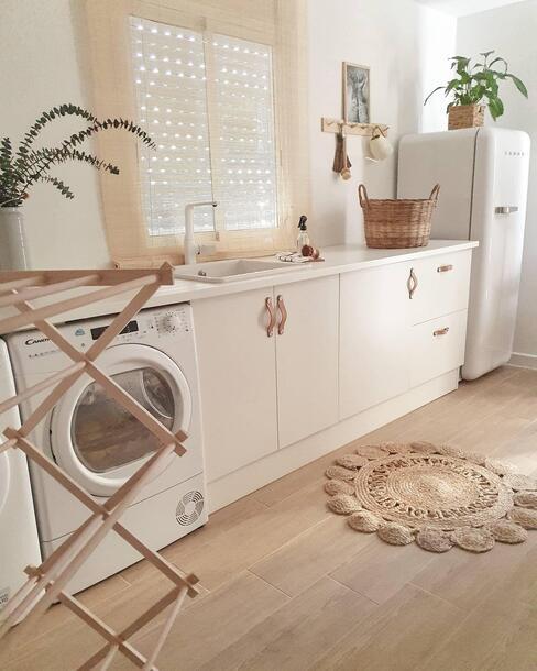 wasmachine kast in keuken