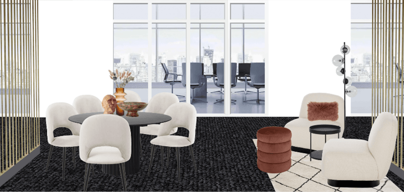 kantoor inrichten met beige stoelen