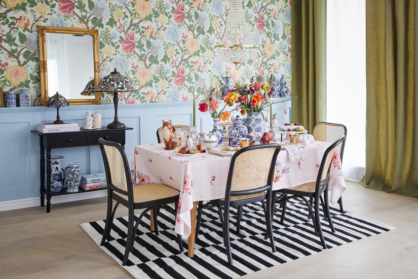 eetkamer in granny chique stijl