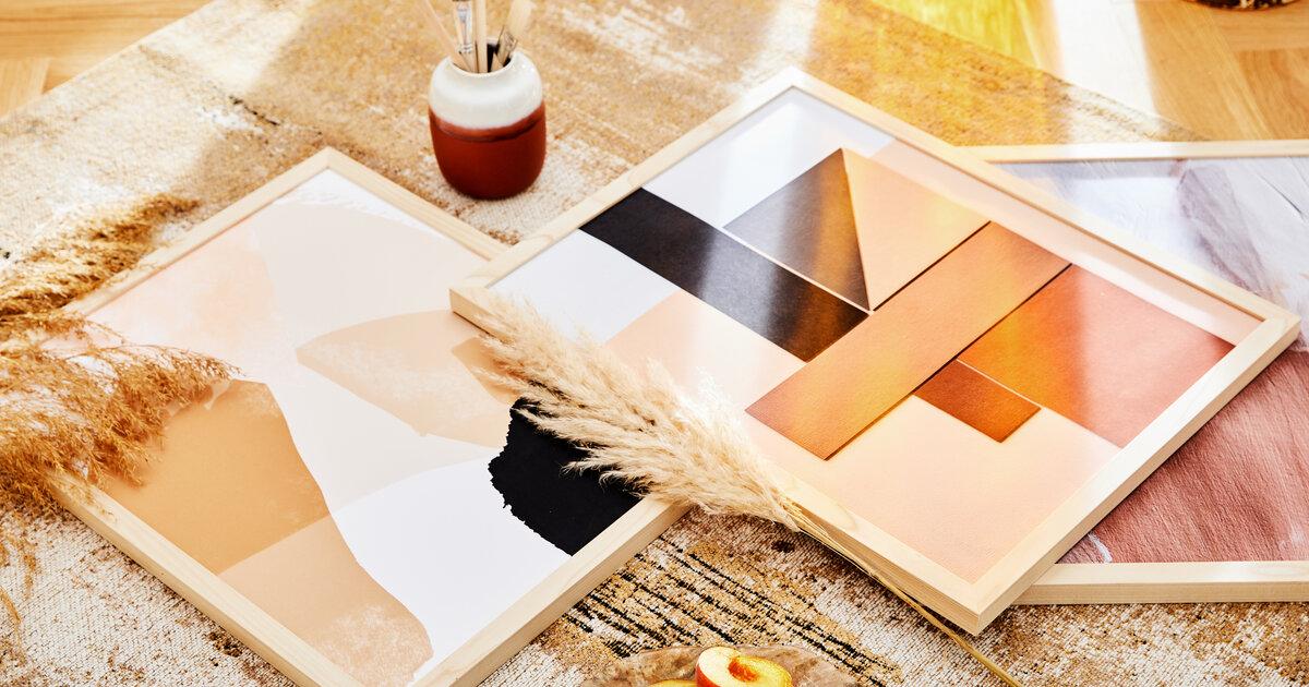 moodboard in amandel-en honingkleuren