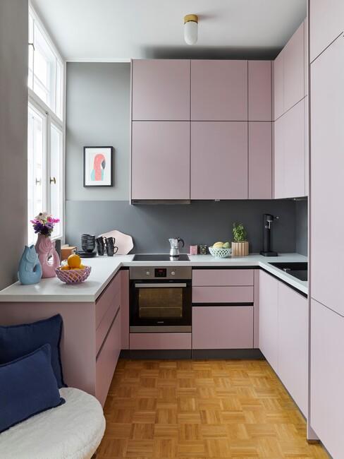 decoratie keuken met een roze keuken