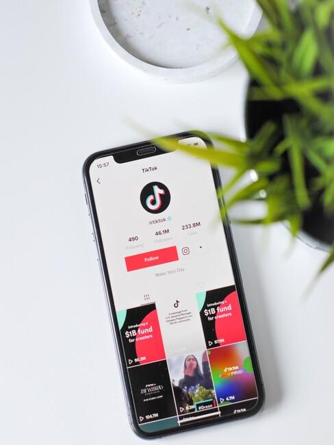TikTok_1 TikTok op een telefoon