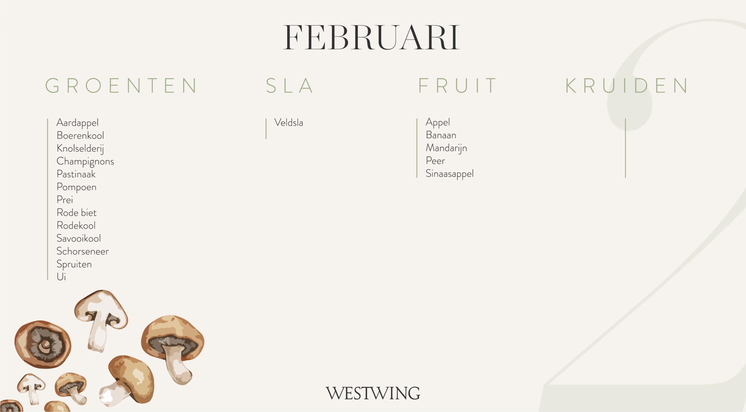 seizoenskalender februari