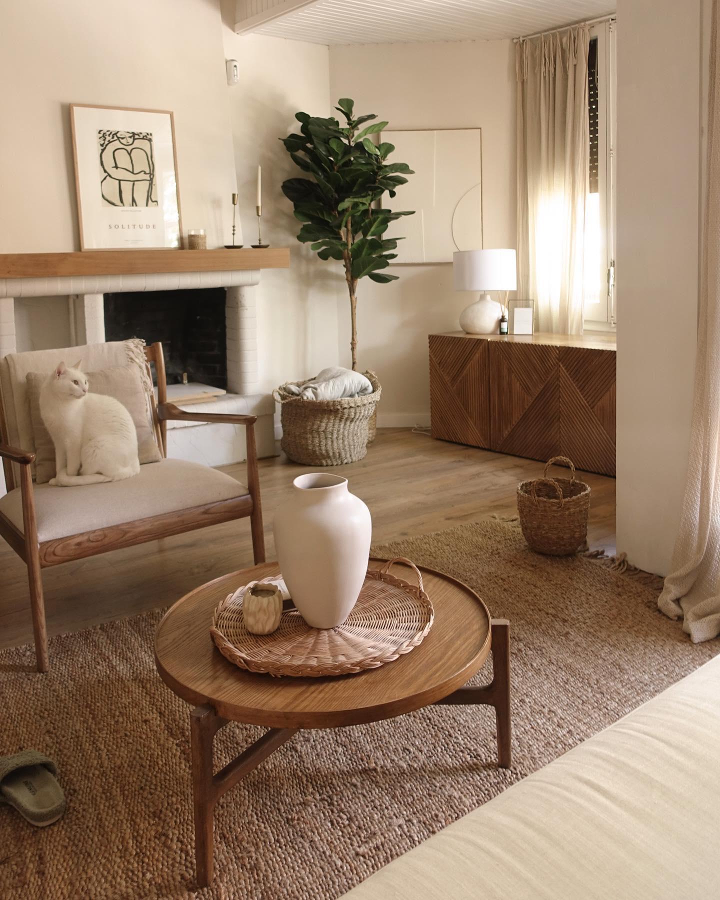 tv meubel in boho scandi stijl decoreren