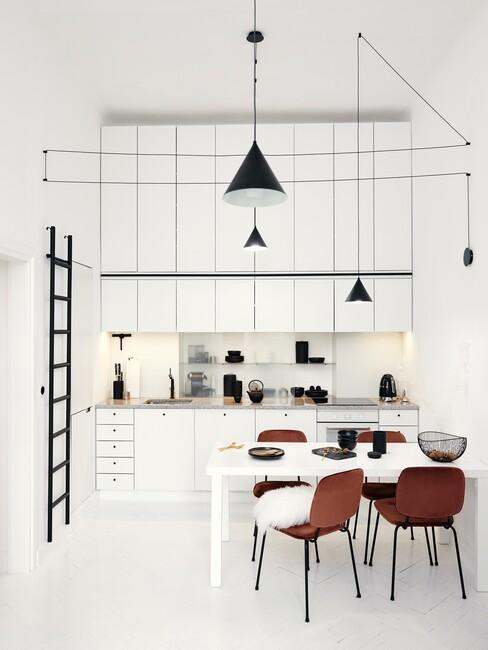 Scandinavische keuken wit