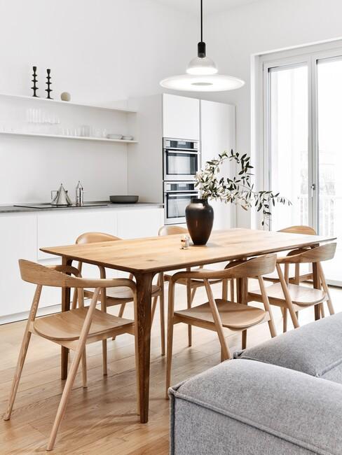 Scandinavische keuken eiken hout