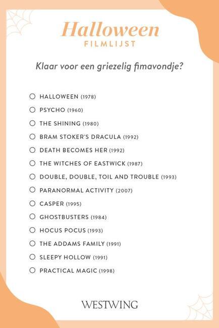 halloween filmlijst