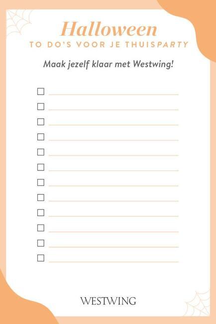 checklist halloween feest