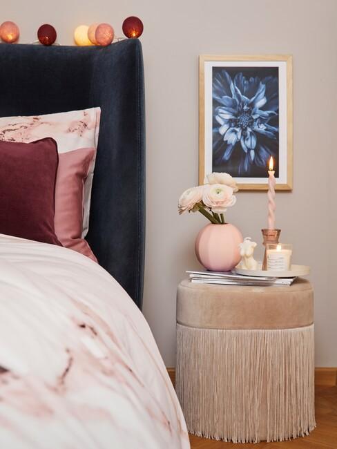 kobaltblauw in de slaapkamer