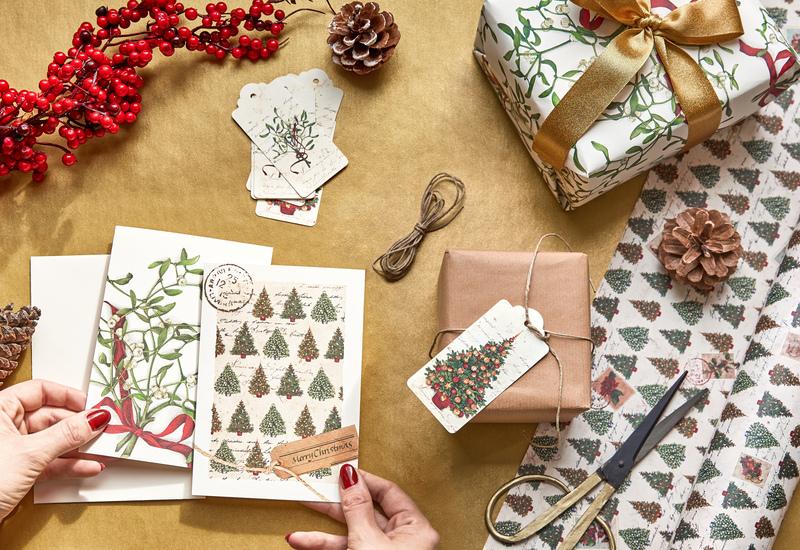 zelf inpakpapier maken voor kerst