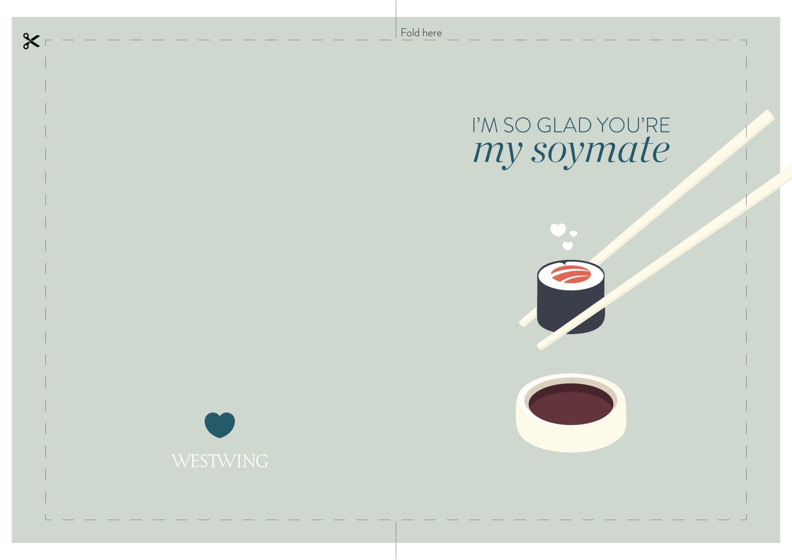 Kartka walentynkowa przygotowana przez Westwing