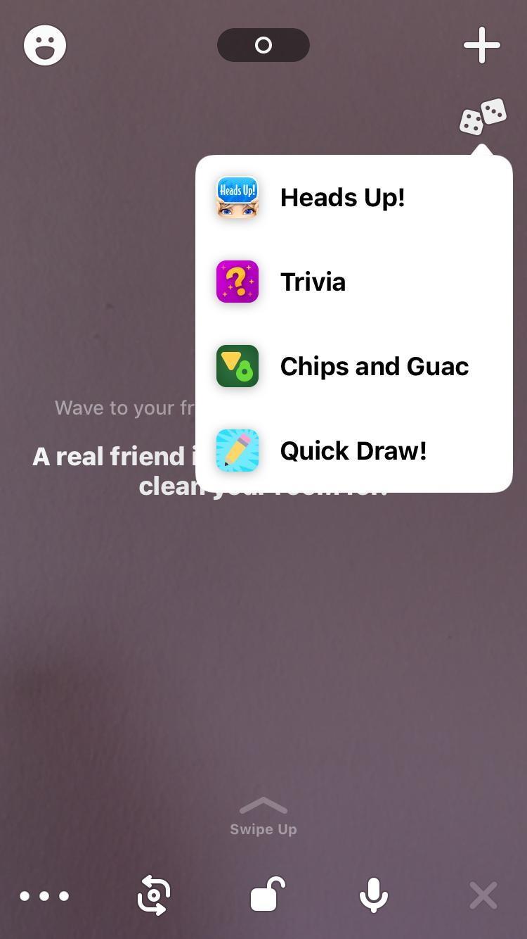 Zrzut ekranu z telefonu z aplikacji Houseparty
