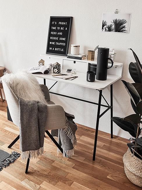 Przytulny kącik do pracy w stylu skandynawskim