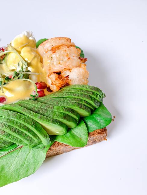 kanapka z krewetkami