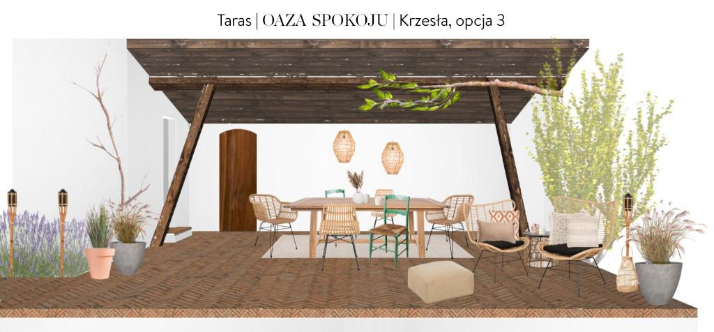 Propozycja trzecia na aranżację tarasu