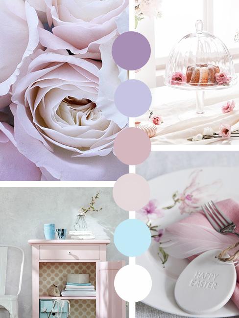 moodboard stylu romantycznego na Wielkanoc