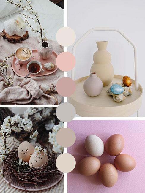 moodboard stylu naturalnego na wielkanoc